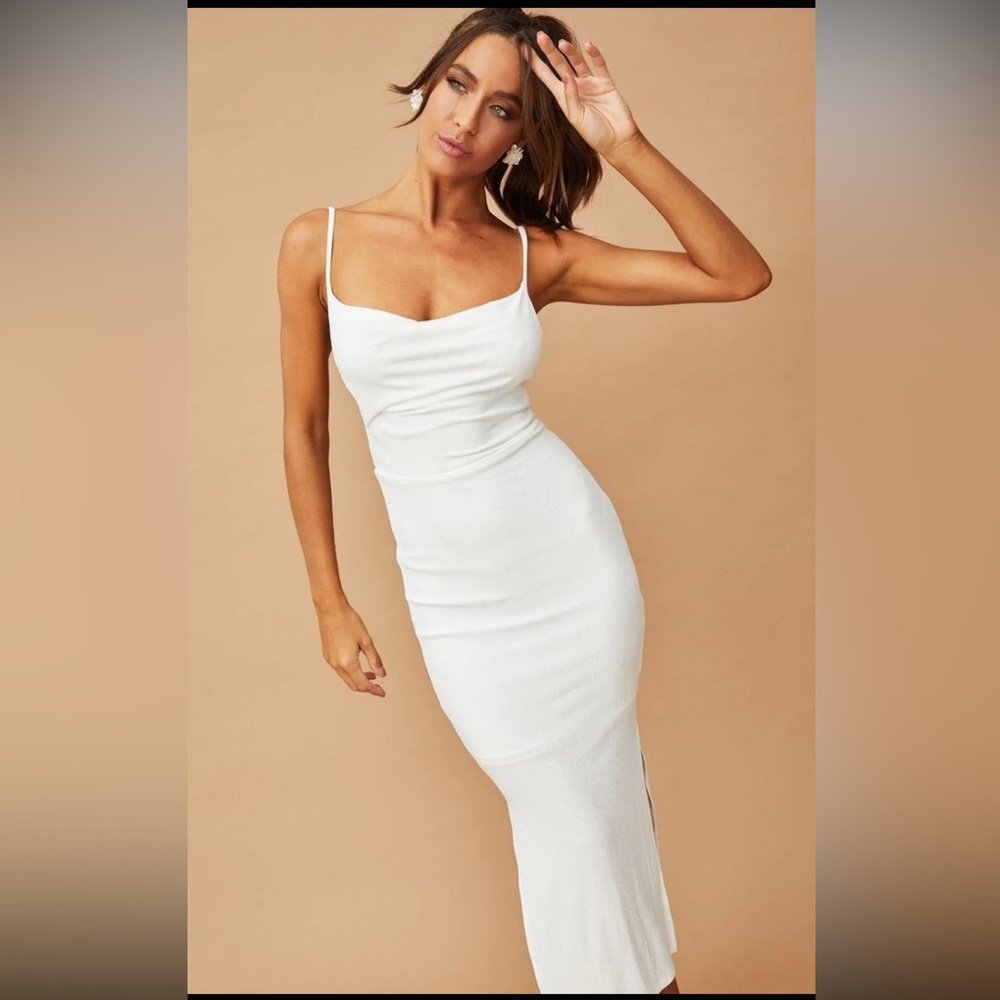Sage + Paige white midi dress